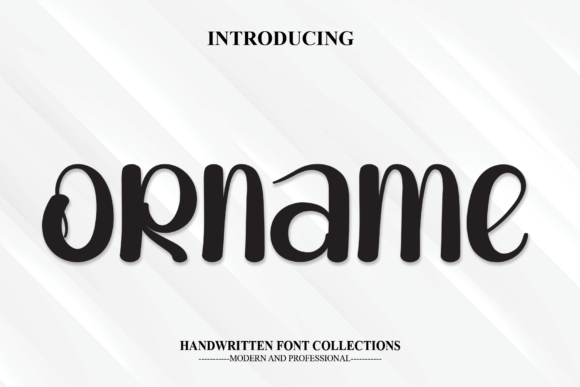 Orname: A Friendly Handwritten Font for Web Design