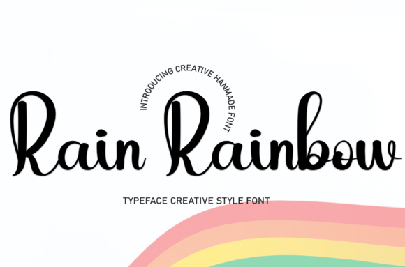Rain Rainbow Font for Creative Projects
