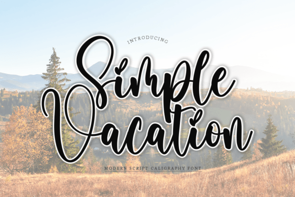 Simple Vacation Font for Elegant Design