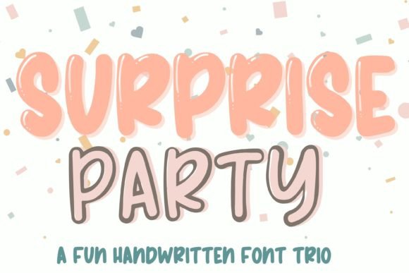 Surprise Party Trio: A Playful Font for Small Business Branding