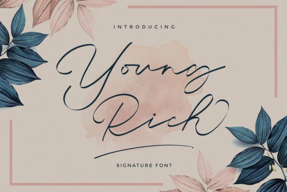 Young Rich: A Bold Script for Modern Brand Identity